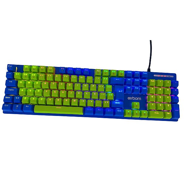 Teclado Gamer Mecânico RGB ABNT2 Red Switch Exbom BK-G501 Anti Ghosting