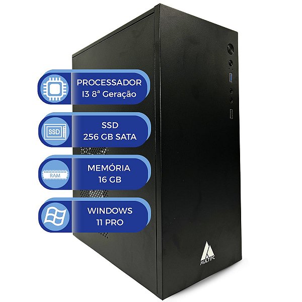 Computador MultiPc Office I3 8ª Geração SSD 256GB 16GB RAM Windows 11