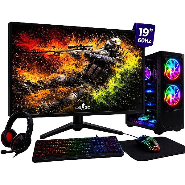 Pc Gamer Completo I7 3ª Geração Ram 16GB SSD 256GB GPU RX550 TPM 2.0 Windows 11