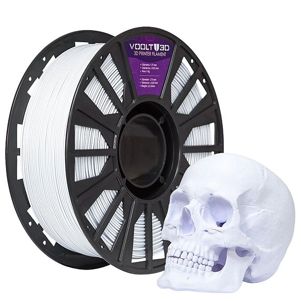 Filamento PLA Branco Velvet High Speed Premium - 1Kg