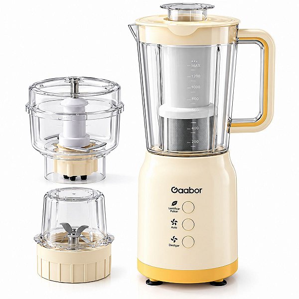 Liquidificador Triturador Moedor Gaabor 3 Em 1 Smoove Pro 400W 127V 220V