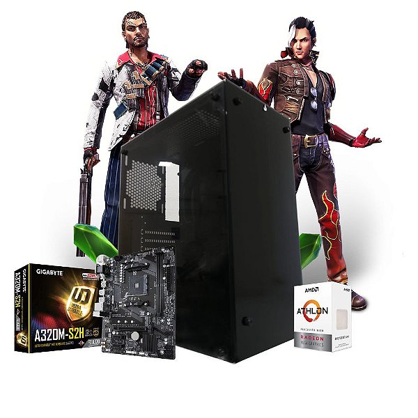 Pc Gamer Megatumi Clean Sup Amd Athlon 300GE, 2x 4gb, Hd 500gb