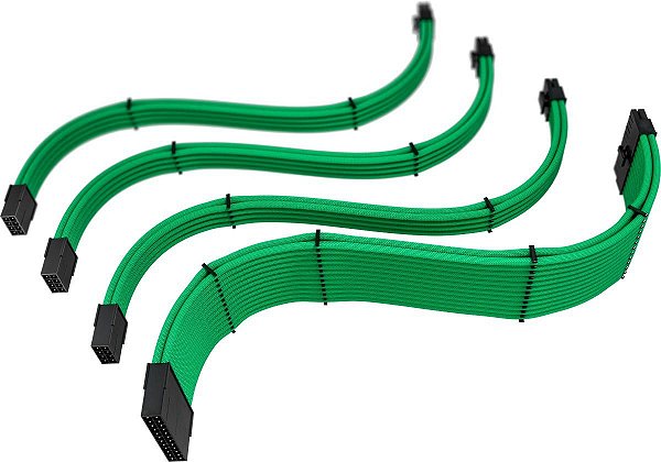Cabo Sleeved Gamer Rise Mode Kit com 4 Full Green Rm-Sl-Fg