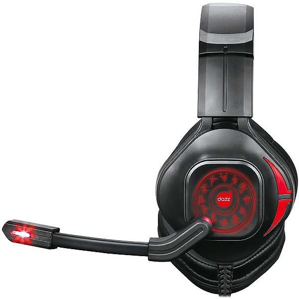 Headset Gamer Dazz Soul Darkness 7.1, USB, Preto e Vermelho 62512-7