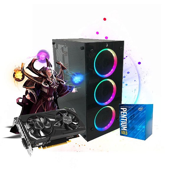 Pc Gamer Megatumii Glass 06 Intel G5400, 2x4gb Hd 500gb Gtx 1650