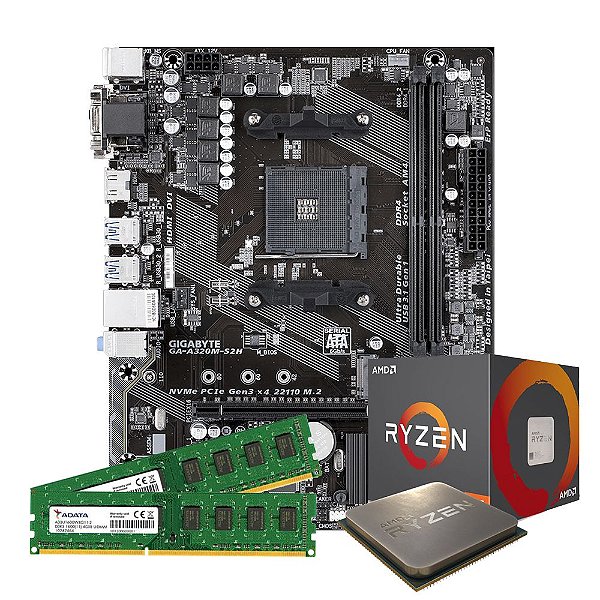 Kit Upgrade Gamer Megatumi Amd Ryzen R3 3200G Placa A320m 2x4gb