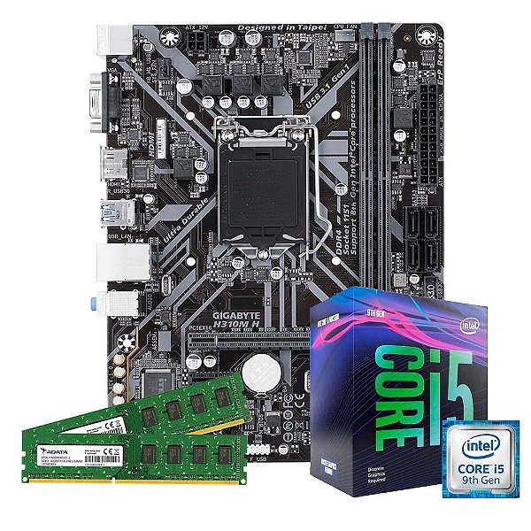 Kit Upgrade Gamer Megatumi Intel i5-9400f Placa H310m 2x4gb