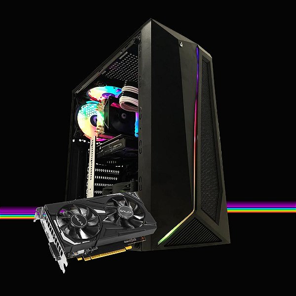 Pc Gamer Megatumi Dark Intel RGB I3 9100F, 8gb Ssd 480gb Gtx 1650