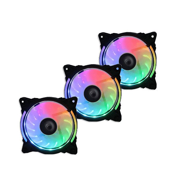 Kit Cooler Fan Wave Rise Mode 3 FANS W1-RGB-S-LED RGB