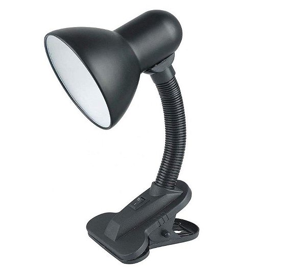 Luminária Articulável com Presilha Preto Eco’s - SK18472-PR