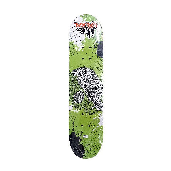 Skate Caveira para Iniciante Completo Madeira 80 cm - Verde