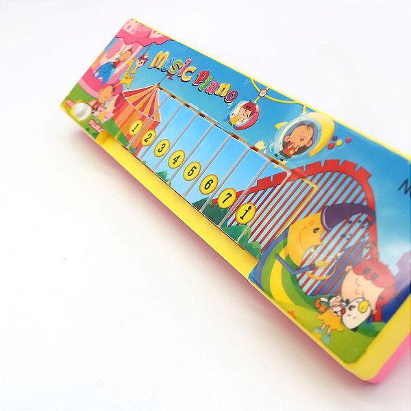 Teclado Piano Infantil - Amarelo e Rosa