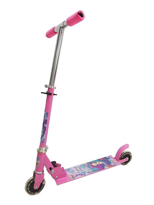 Patinete Com 2 Rodas E Luz - Rosa - SK19801-A