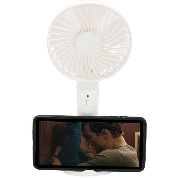 Mini Ventilador de Mão Portátil USB Recarregável - Branco