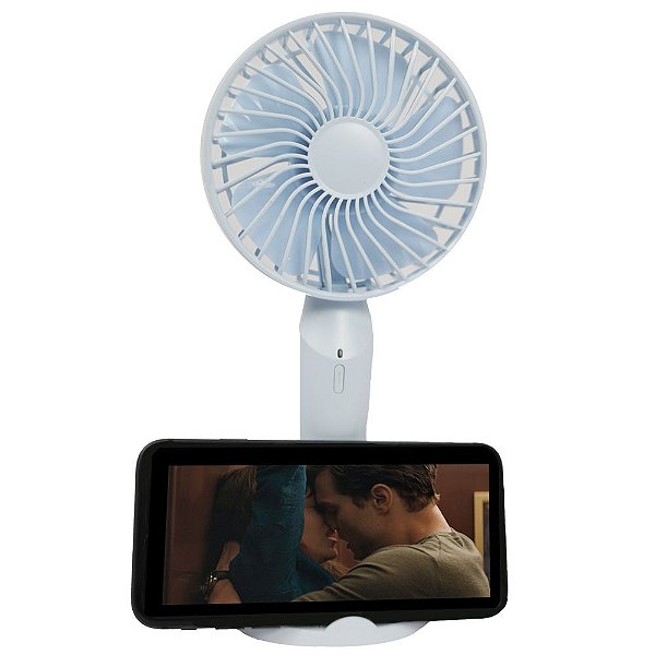 Mini Ventilador de Mão Portátil USB Recarregável - Azul