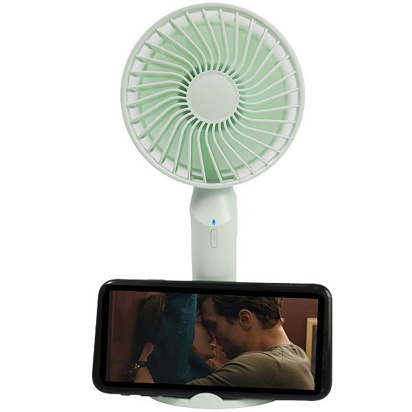 Mini Ventilador de Mão Portátil USB Recarregável - Verde