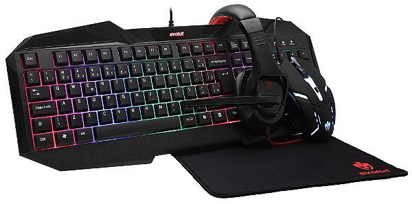 Combo Kit Gamer Led Starter- Mouse Teclado Headset MousePad