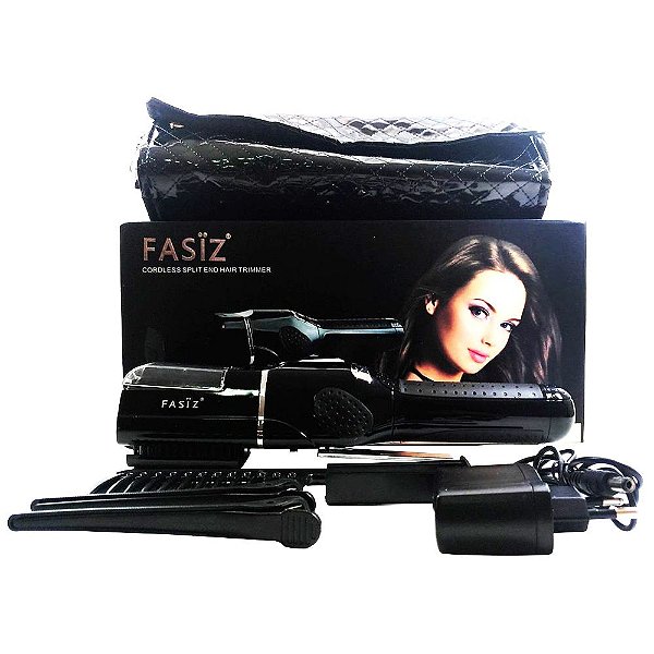 Escova Removedora de Pontas Duplas e Corte Bordado - Preto