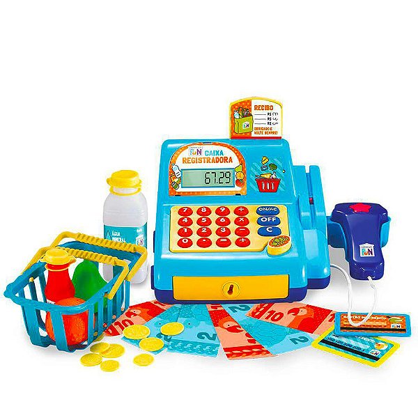Caixa Registradora Completa Infantil Azul Multikids Br386