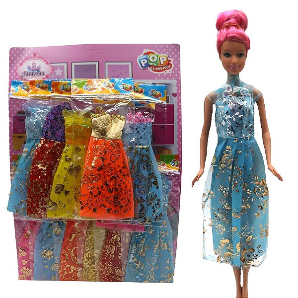 Kit 12 Vestidos para Boneca