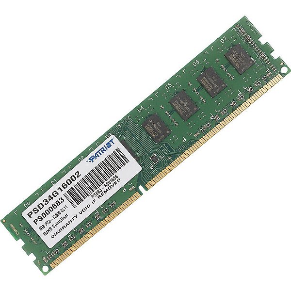 Memória Para Pc Patriot Signature Line 4gb 1600mhz Ddr3