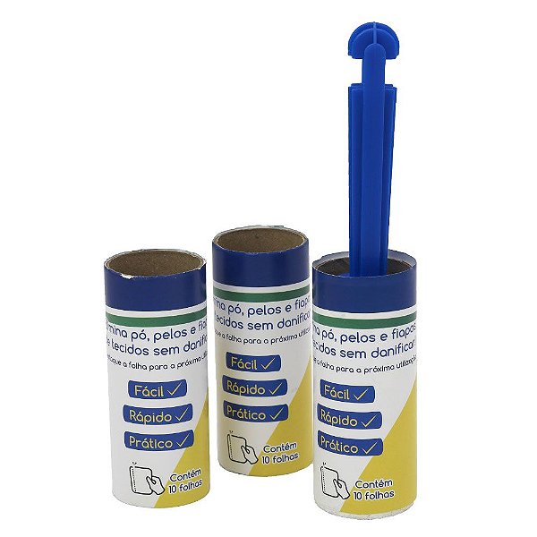 Rolo Tira Pelos Adesivo Kit com 30 Folhas