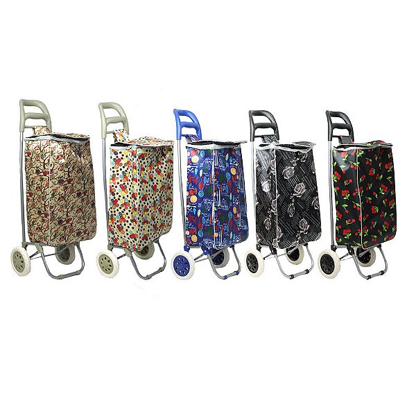 Carrinho De Compra Feira Supermercado Bag Estampado Até 30kg