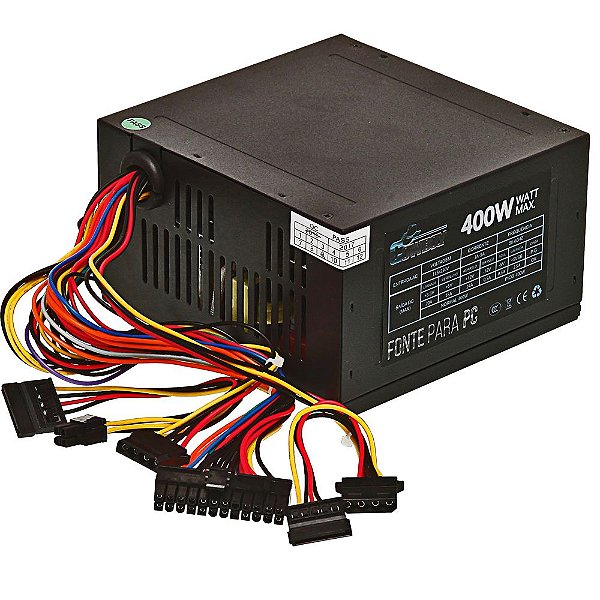 Fonte Gamer ATX 400W 20+4 pinos Bivolt