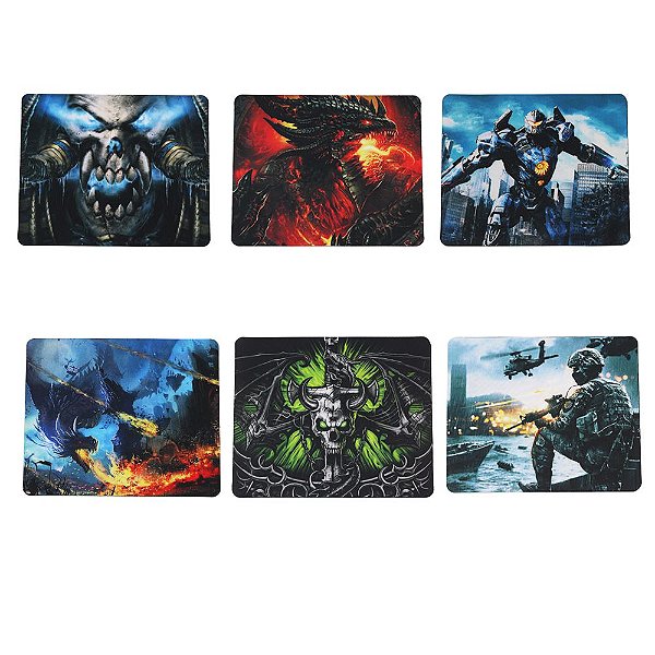Mousepad Gamer 22x18x0,2 estampas variadas
