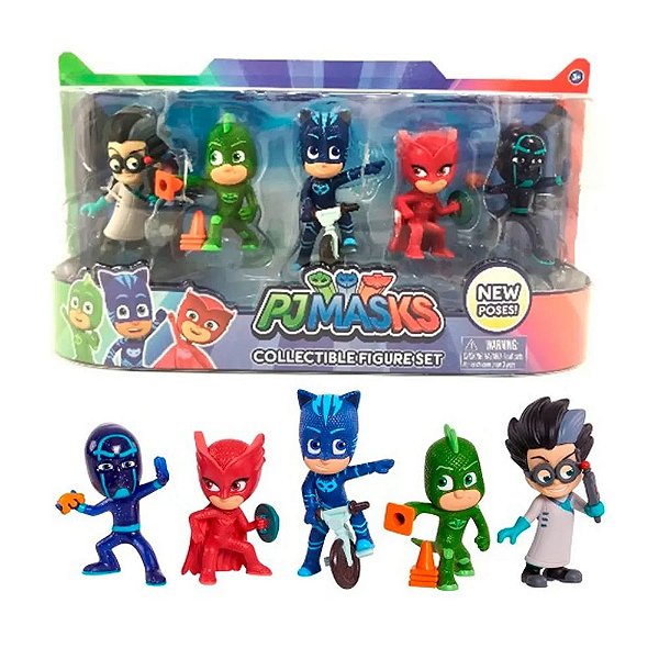 Bonecos Pj Masks Kit com 5 Personagens Original -  Multikids
