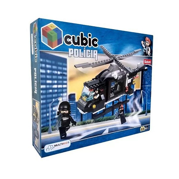 Blocos De Montar Helicóptero De Combate 219 peças + 6 anos