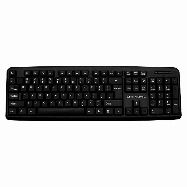 Teclado Office com fio Português Brasil Preto