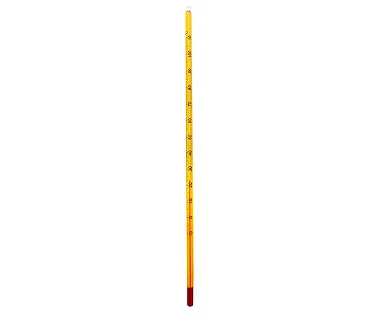 TERMOMETRO QUIMICO ESCALA EXTERNA -10+150ºC LIQUIDO VERMELHO CAPILAR AMARELO
