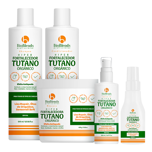 Kit Tutano Orgânico - Crescimento, Fortalecimento e Combate a Queda ( Leave-in Grátis)