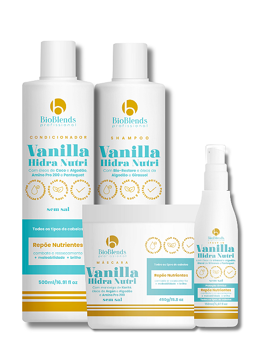 Kit Vanilla Hidra Nutri (Leave-in Hidra Nutre 150ml Grátis)