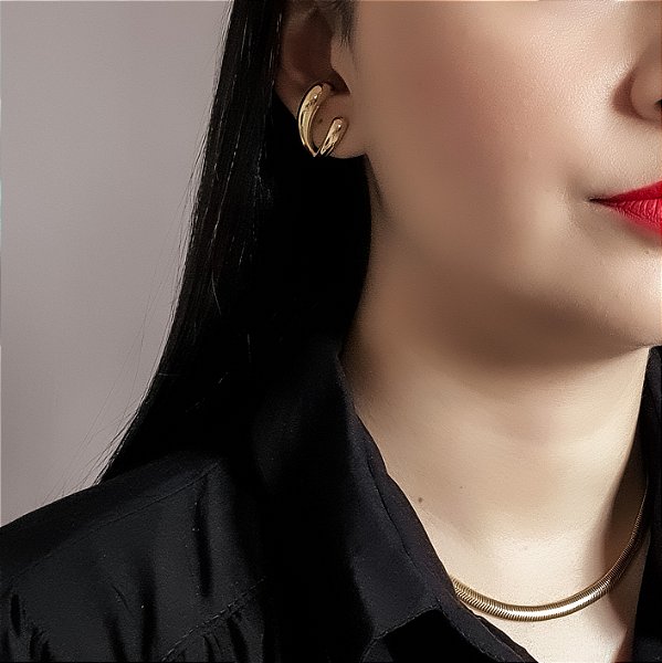 Brinco Bold Banhado a Ouro 18k