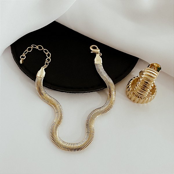 Pulseira Visionária Banhada a Ouro 18k