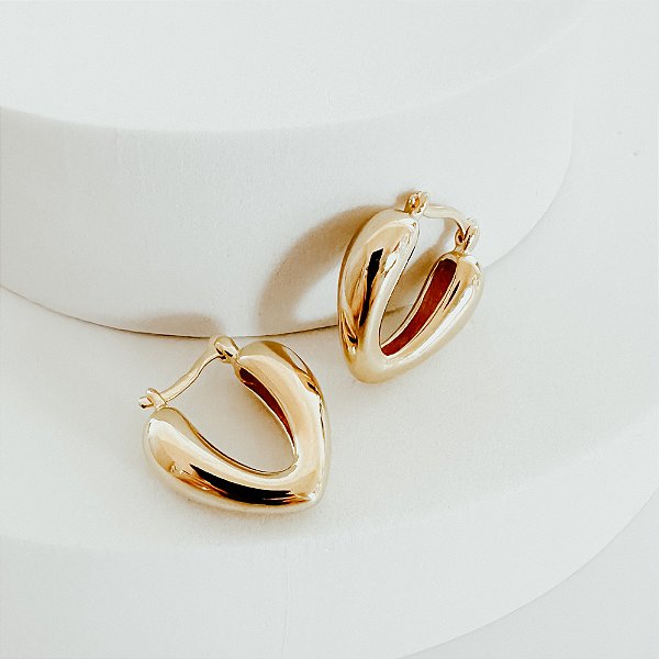 Argola Apogée Banhada a Ouro 18k