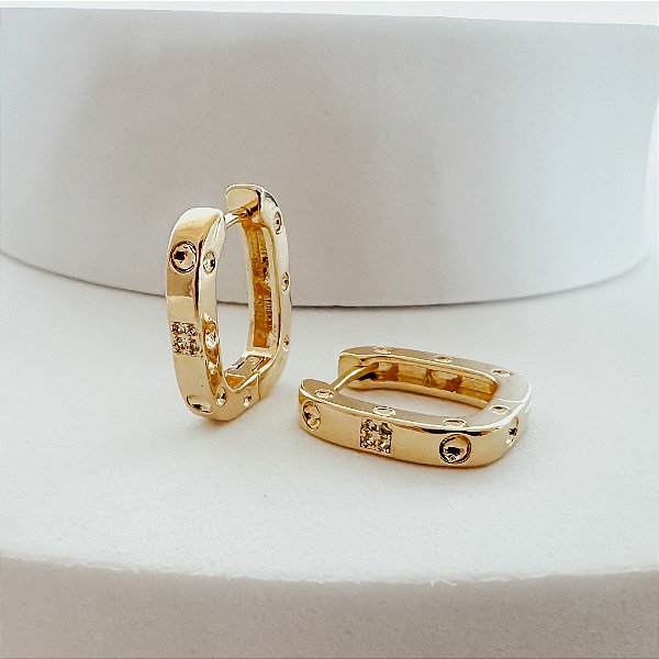 Argola Eminente Banhada a Ouro 18k