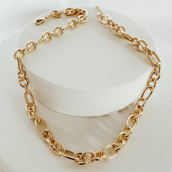 Colar Choker Ascensão Banhado a Ouro 18k