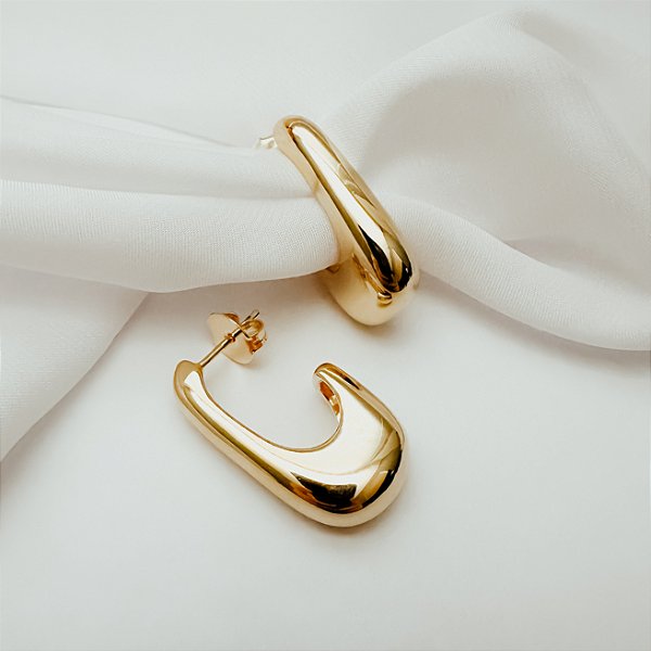 Argola Hemera Banhada a Ouro 18k