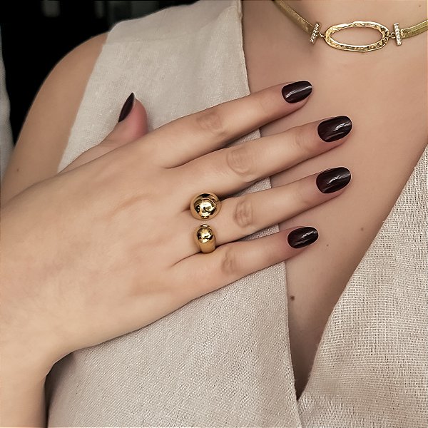 Anel Magma Banhado a Ouro 18k