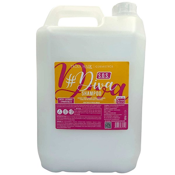 Galão Shampoo Diva (Lavatório) 5Kg - Troia Hair