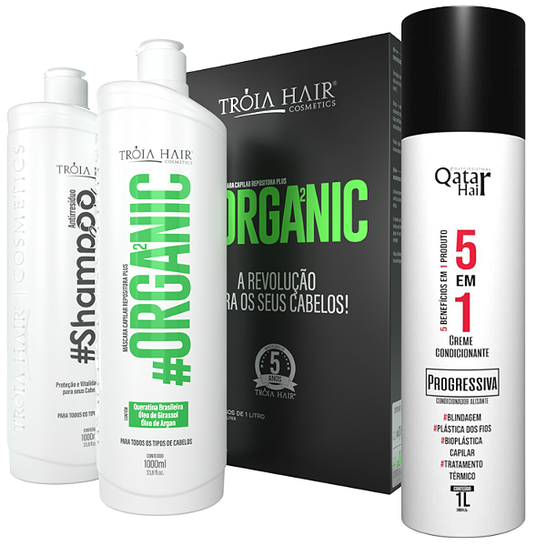 Kit Alisamento Crystal Liss 3x1000ml - Troia Hair