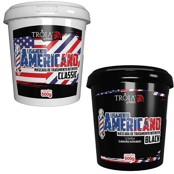 Alisamento Americano Black e Classic 2x500g - Troia Hair