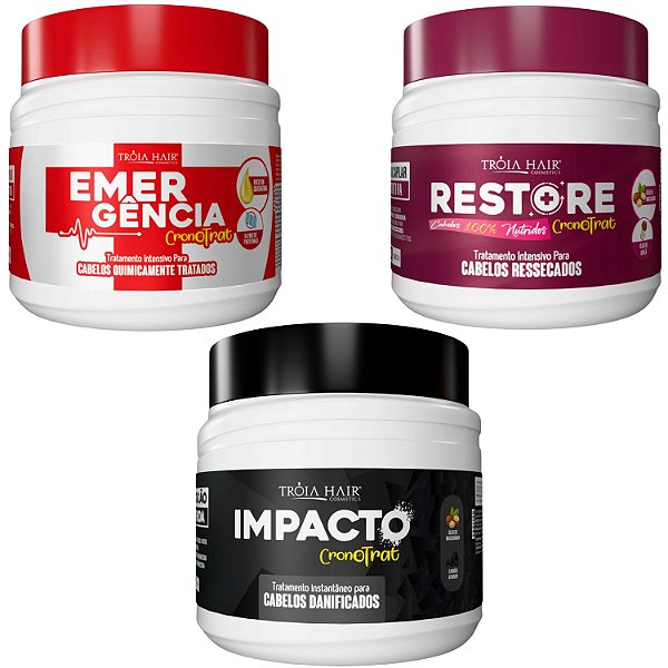 Cronotrat Hidratação Reconstrução Nutrição 500g - Troia Hair