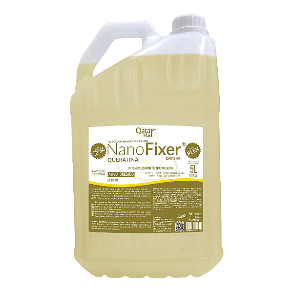 Nano Fixer Capilar Jato Queratina Qatar Hair Galão 5l