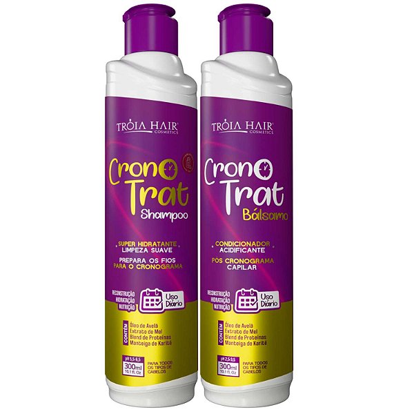 Kit Bálsamo Cronotrat 300ml - Qatar Hair: Nutrição e Maciez Diária para Seus Fios