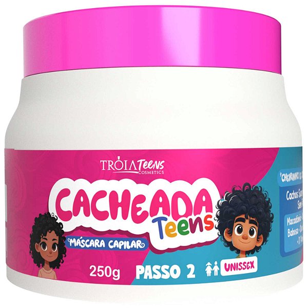 Máscara Hidratação Cacheada Kids Cheiro De Chiclete 250ml Tróia Hair