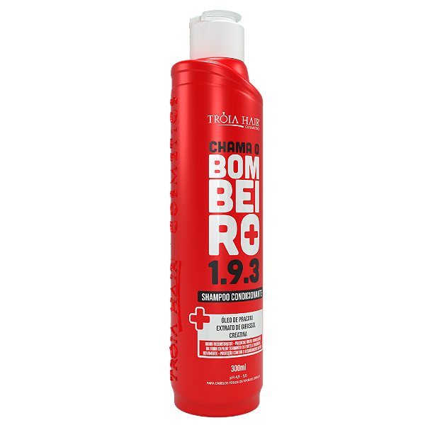Shampoo Chama O Bombeiro 1.9.3 Emergência 300ml Tróia Hair